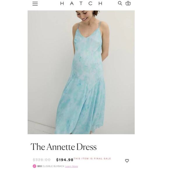 Hatch women’s maternity dress blue size 3 - Picture 3 of 10